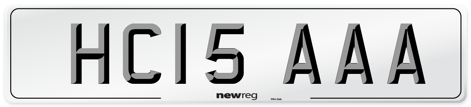 HC15 AAA Number Plate from New Reg